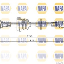 Speedometer Cable NAPA NCM5013 OE Ref 7700665336