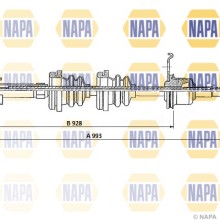 Speedometer Cable NAPA NCM5026 OE Ref 171957803H