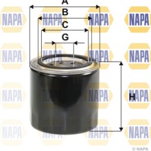 Oil Filter NAPA NFO3155 OE Ref 2630035530
