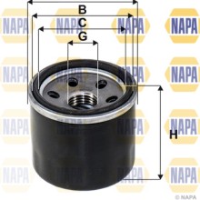 Oil Filter NAPA NFO3271 OE Ref 1651084M00
