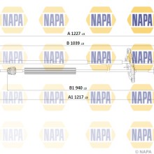 Cable Pull (MT) NAPA NGC3026 OE Ref 1609234880