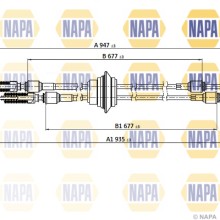Cable Pull (MT) NAPA NGC3042 OE Ref 1480093080