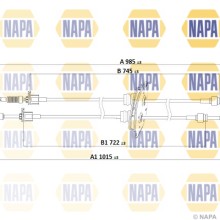 Cable Pull (MT) NAPA NGC3050 OE Ref 2444V9