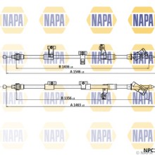 Handbrake Cable NAPA NPC1103 OE Ref 1728853