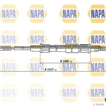 Handbrake Cable NAPA NPC1117 OE Ref 191609721E