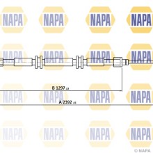 Handbrake Cable NAPA NPC1125 OE Ref 8200854052