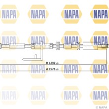 Handbrake Cable NAPA NPC1133 OE Ref LR001031