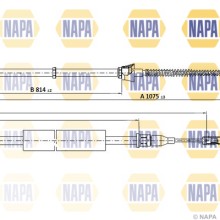 Handbrake Cable NAPA NPC1141 OE Ref 8Z0609721B