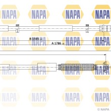 Handbrake Cable NAPA NPC1143 OE Ref 46819335