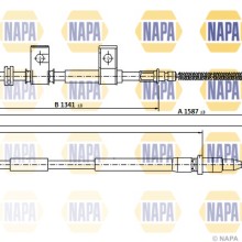 Handbrake Cable NAPA NPC1783 OE Ref 96245829