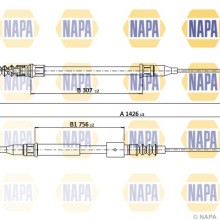 Handbrake Cable NAPA NPC1791 OE Ref 13138929