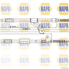 Handbrake Cable NAPA NPC1837 OE Ref 4642020520