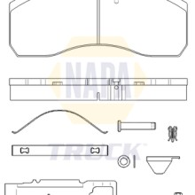 Brake Pad Set NAPA NTBP292781K OE Ref 1878030 NAPA