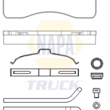 Brake Pad Set NAPA NTBP292791K OE Ref 6403229332