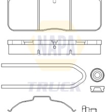 Brake Pad Set NAPA NTBP292851K OE Ref 1436901