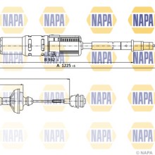 Clutch Control Cable Pull NAPA NTC2008 OE Ref 701721335