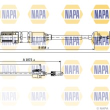 Clutch Control Cable Pull NAPA NTC2040 OE Ref 6025304915