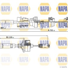 Clutch Control Cable Pull NAPA NTC2048 OE Ref 2150V2
