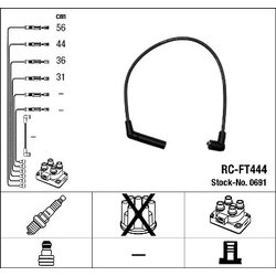 Ignition Cable Kit NGK 0691 OE Ref 27501-22B00
