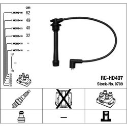 Ignition Cable Kit NGK 0709 OE Ref 27420-23700 NGK
