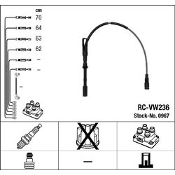 Ignition Cable Kit NGK 0967 OE Ref 06A 905 409 G NGK
