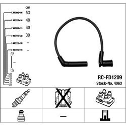 Ignition Cable Kit NGK 4063 OE Ref 1213 034
