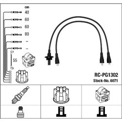 Ignition Cable Kit NGK 6071 OE Ref 9153767680
