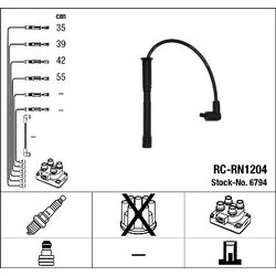 Ignition Cable Kit NGK 6794 OE Ref 77 00 114 549