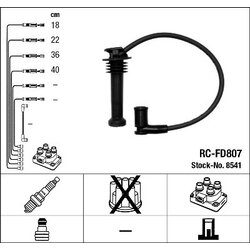 Ignition Cable Kit NGK 8541 OE Ref 1110 741