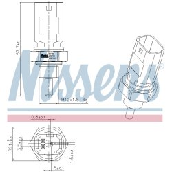 Coolant Temperature Sensor NISSENS 207001 OE Ref 8200561449 NISSENS