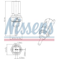 Coolant Temperature Sensor NISSENS 207004 OE Ref 55188058 NISSENS