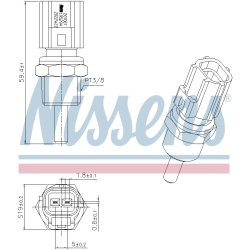 Coolant Temperature Sensor NISSENS 207007 OE Ref 1613253280 NISSENS
