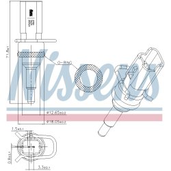Coolant Temperature Sensor NISSENS 207018 OE Ref 9810048680 NISSENS