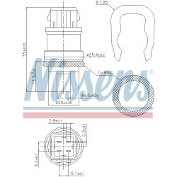 Coolant Temperature Sensor NISSENS 207061 OE Ref 058919501A NISSENS