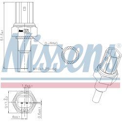 Coolant Temperature Sensor NISSENS 207066 OE Ref 37870PNA003 NISSENS