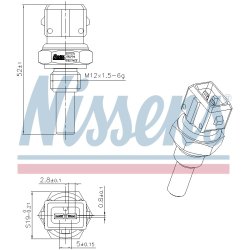 Coolant Temperature Sensor NISSENS 207076 OE Ref 195321101000 NISSENS