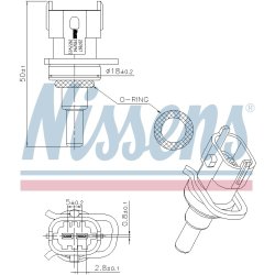 Coolant Temperature Sensor NISSENS 207097 OE Ref 1338G9 NISSENS