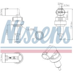 Coolant Temperature Sensor NISSENS 207100 OE Ref K68068747AA NISSENS