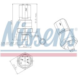 Pressure Switch NISSENS 301029 OE Ref 1777165