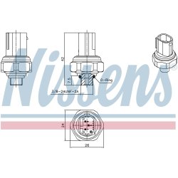 Air Conditioning Pressure Switch NISSENS 301070 OE Ref 2110000283