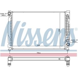 Radiator NISSENS 60316 OE Ref 4B0.121.251 L NISSENS