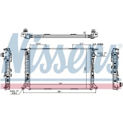Radiator NISSENS 60322 OE Ref 8K0121251AB NISSENS