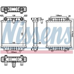 Radiator ( Water Cooled Intercooler) NISSENS 60339 OE Ref 4G0121212 NISSENS