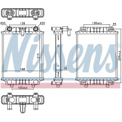 Radiator NISSENS 60372 OE Ref 5Q0121253H