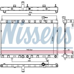 Radiator NISSENS 606312 OE Ref 214604BC5A