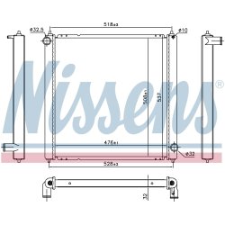 Radiator NISSENS 606382 OE Ref 980461