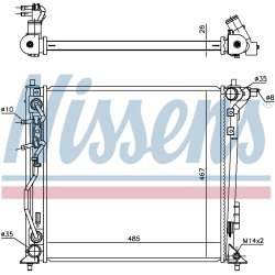 Radiator NISSENS 606606 OE Ref 25310D7150 NISSENS