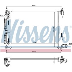 Radiator NISSENS 606732 OE Ref 25310H8150 NISSENS