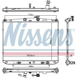 Radiator NISSENS 606827 OE Ref 164000V230