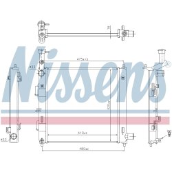 Radiator NISSENS 606865 OE Ref 25310G6200